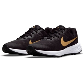 Nike Revolution 6 Jr DD1096 002 juoksukengät musta kultainen 2