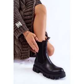 Naisten Platform Workers Boots Musta Aliana 8