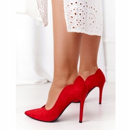 Naisten tikat Suede Red S.Barski Ziger punainen 4