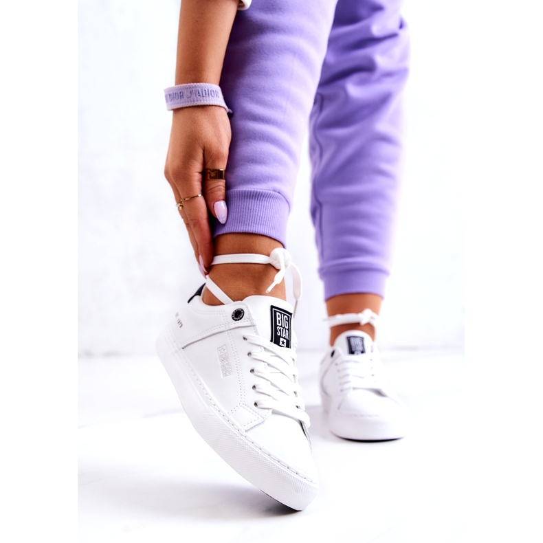 Nahkalenkkarit Big Star JJ274211 valkoinen ja musta 1