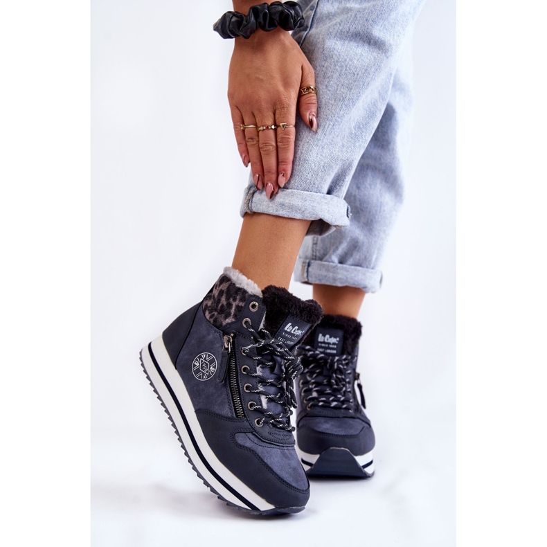 Naisten lämpimät saappaat Lee Cooper LCJ-22-31-1450 laivastonsininen 1