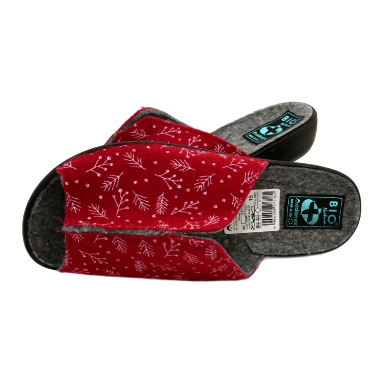 Naisten huopa tohvelit dik41 bio luonto adanex 27778 punainen 4