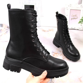 Musta Naisten lämpimät saappaat alustalla Filippo 1