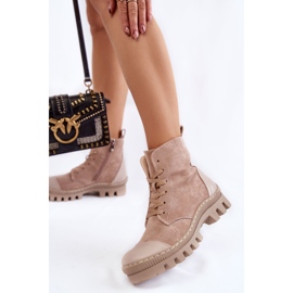 S.Barski Naisten mokkanahkasaappaat beige Margot 2