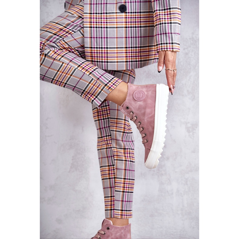 Naisten lenkkarit Big Star High Warm Pink EE274113 vaaleanpunainen 2