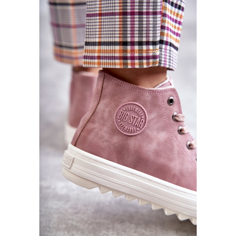 Naisten lenkkarit Big Star High Warm Pink EE274113 vaaleanpunainen 1