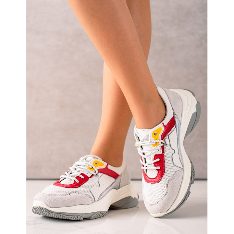 Goodin Mukavat nahkakengät valkoinen harmaa monivärinen 1