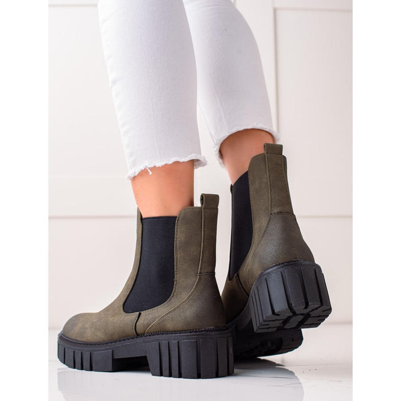 Sergio Leonen Chelsea-saappaat ekologisesta nahasta vihreä 2