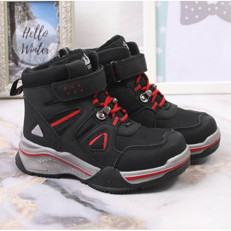 Lampaanvillaeristetyt saappaat News Jr EVE383A musta 2