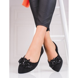 Naisten balerinat shelovet-kristalleilla musta 2