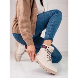 Naisten trappers eristetty shelovet-turkista beige 2