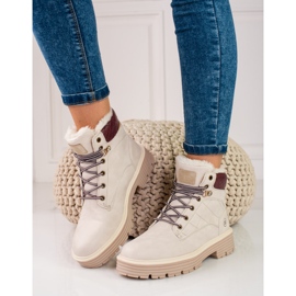 Naisten trappers eristetty shelovet-turkista beige 1