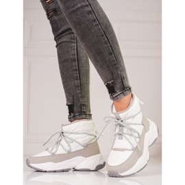 Naisten valkoiset lumisaappaat Big Star KK274272 beige 1