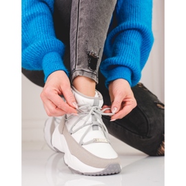 Naisten valkoiset lumisaappaat Big Star KK274272 beige 2