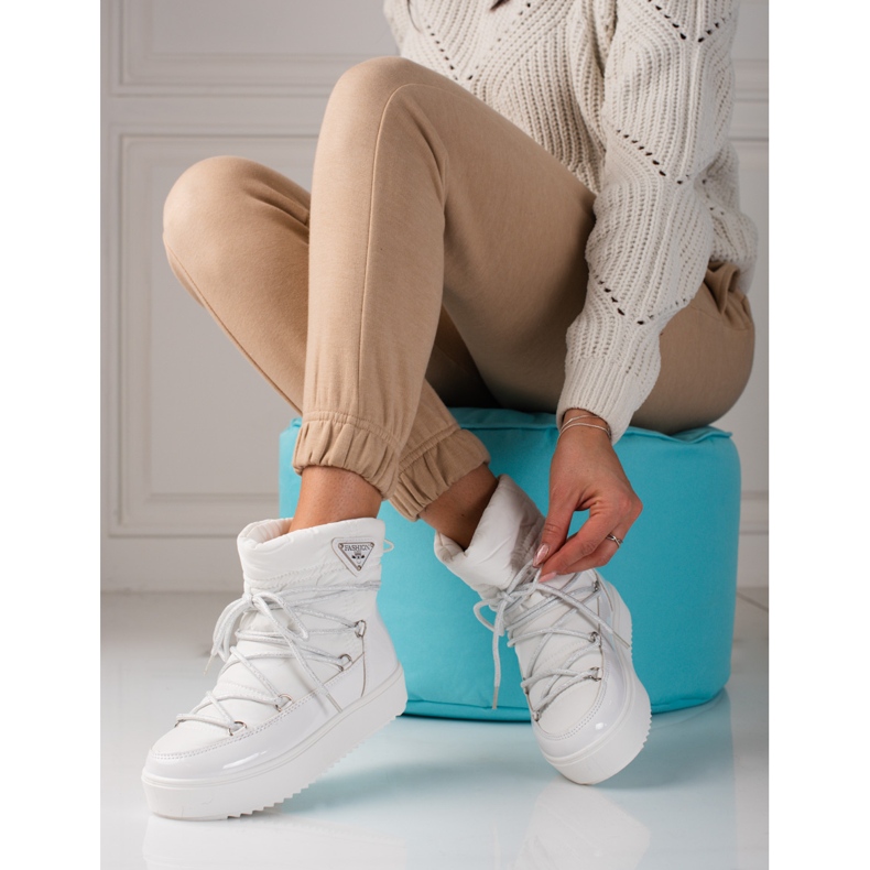 Naisten valkoiset shelovet-lumisaappaat valkoinen 1