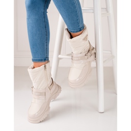 Naisten shelovet-lumisaappaat, jotka on eristetty turkista beige 2