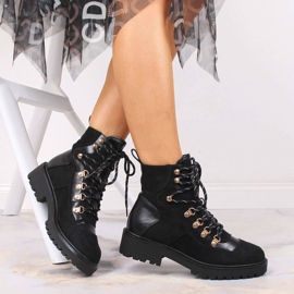 Mustat eVento nauhalliset naisten lämpimät saappaat 2