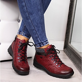Maroon naisten saappaat Rieker L7144-35 klaretti 1