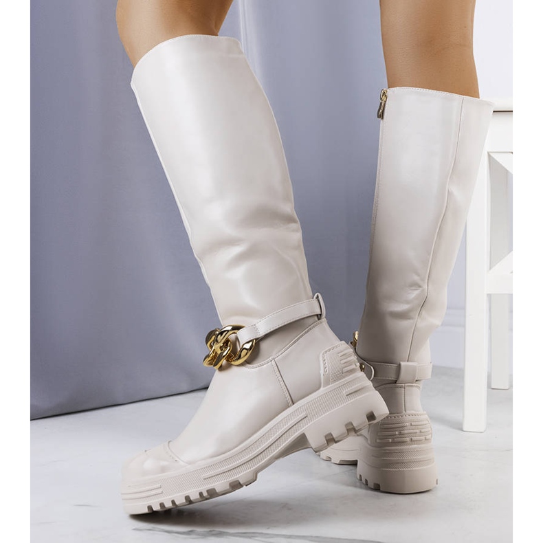 PA1 Cerreto beige-eristetyt saappaat 1