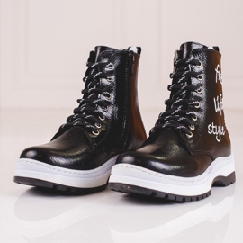 W. Potocki Potockin mustat tyttöjen saappaat 1