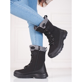 Naisten nauhalliset vaelluskengät DK vedenpitävät musta 1