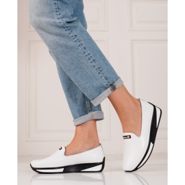 Valkoiset Shelovet naisten lordit luonnollisesta nahasta valkoinen 1