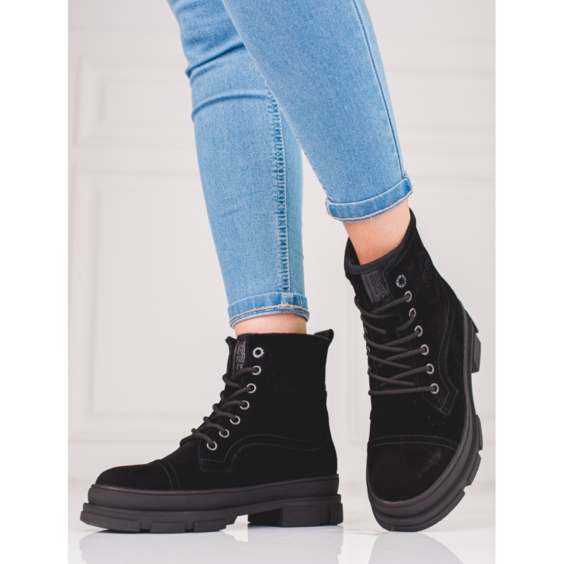 Naisten Big Star KK274525 trappers luonnonnahasta musta 1