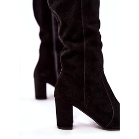 Naisten mokkanahka Laura Messi -saappaat, musta 1415 4