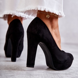 WS1 Klassiset mokkanahkapumput kantapäällä musta Soro 3