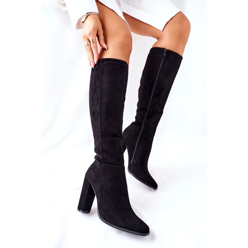 PS1 Naisten saappaat kantapäässä Lämmin musta Finner 4