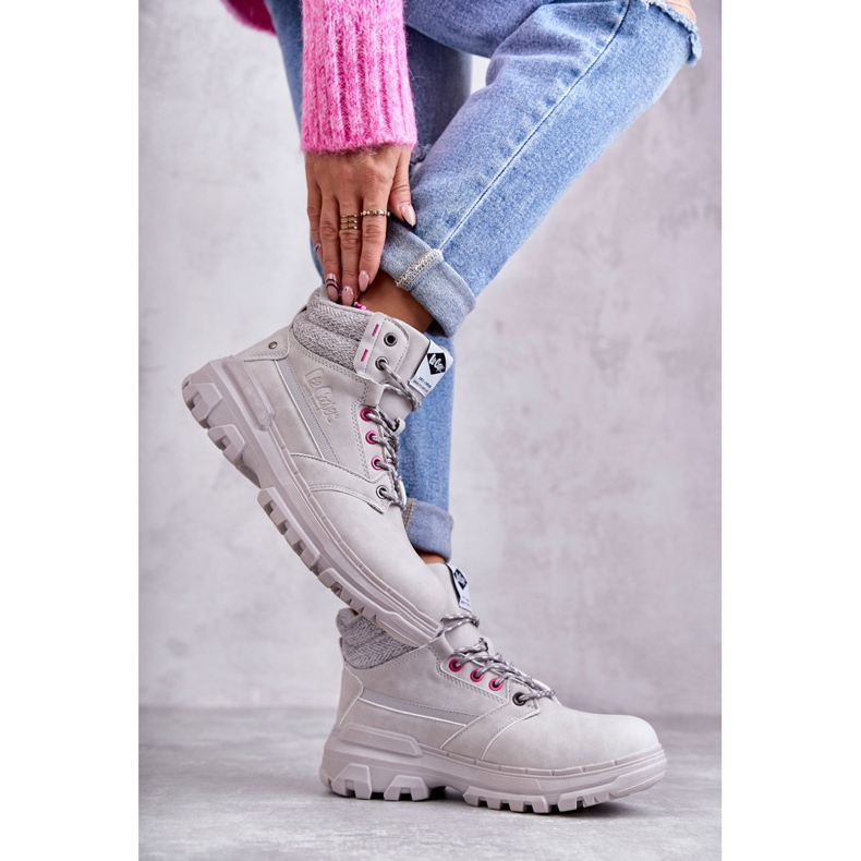 Naisten lämpimät saappaat Lee Cooper LCJ-22-01-1373 harmaa 1