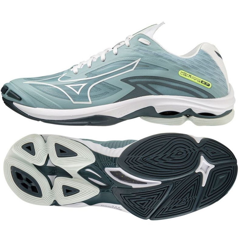 Mizuno Wave Lightning Z7 M V1GA220038 lentopallokengät harmaa harmaan sävyjä 1