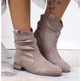 Naisten mokka, lämpimät cowboysaappaat, beige Jezzi 2