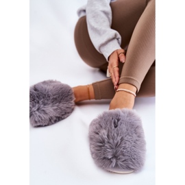 BM Naisten harmaat Sheryl-turkistossut 2