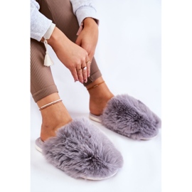 BM Naisten harmaat Sheryl-turkistossut 1