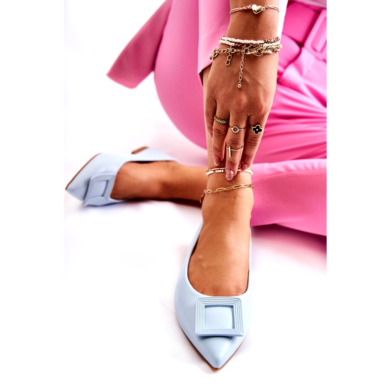 WS1 Nahkaballerinat sinisellä Simone Spitz -koristeella sininen 3