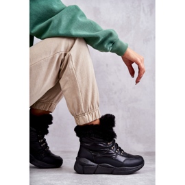 NEWS Naisten nauhalliset lumisaappaat, musta Anna 5