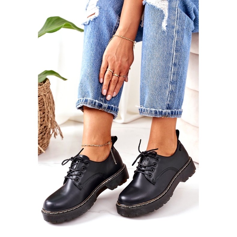 Nahkaiset Oxford -kengät Big Star II274107 musta 2