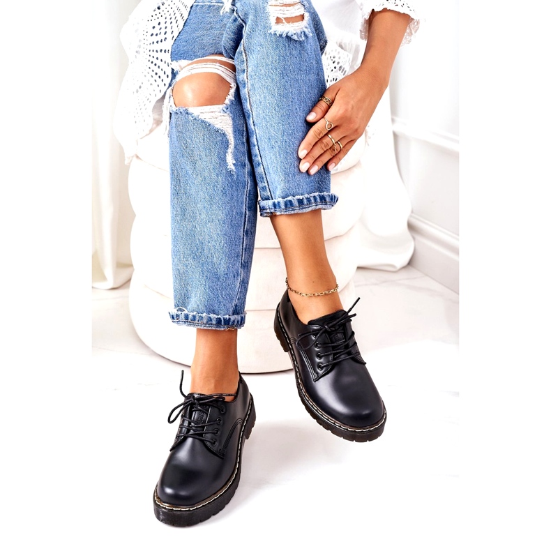 Nahkaiset Oxford -kengät Big Star II274107 musta 3