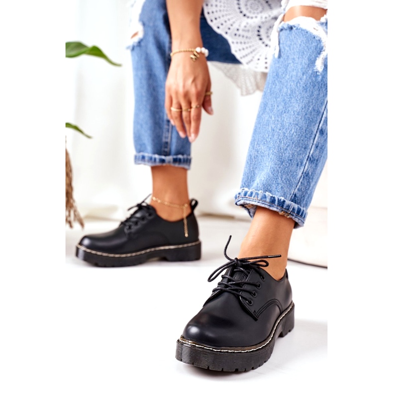 Nahkaiset Oxford -kengät Big Star II274107 musta 4