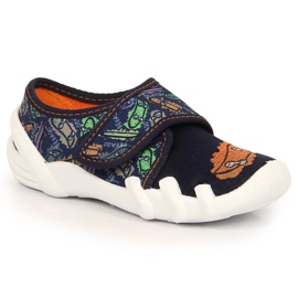 Poikien kotitossut tarranauhalla laivastonsinisellä Befado 273Y345 kranaatti 2