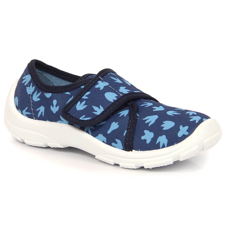 Lastenhuoneen tossut pojille tarranauhalla laivastonsininen Befado 974X476 2