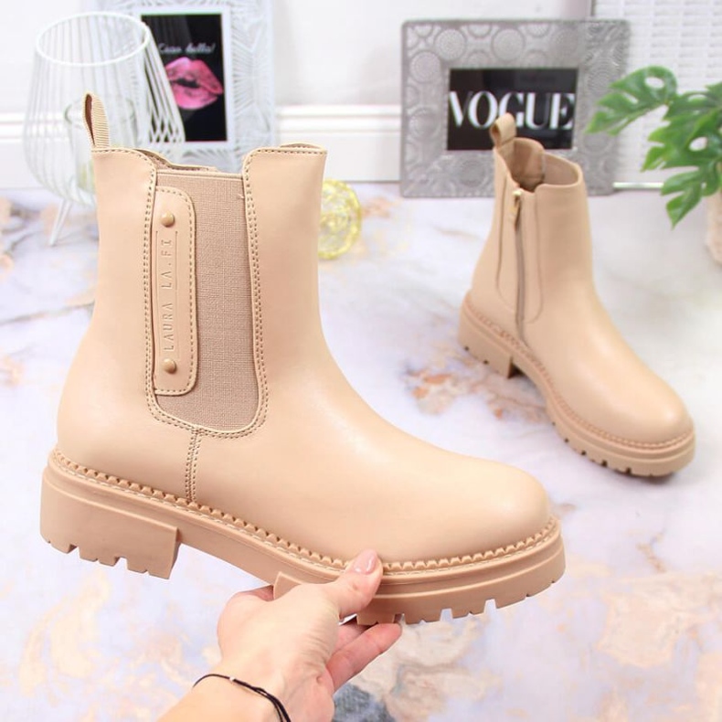 Lämpimät Jodhpur-saappaat Laura La.Fi W PMR21 beige 1