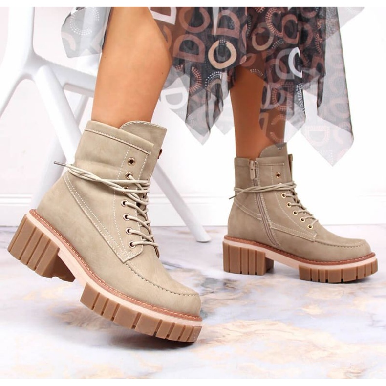 Työntekijöiden eristetyt saappaat Jezzi W JEZ366 beige 1