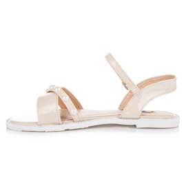 Vices Litteät helmisandaalit ruskea 1