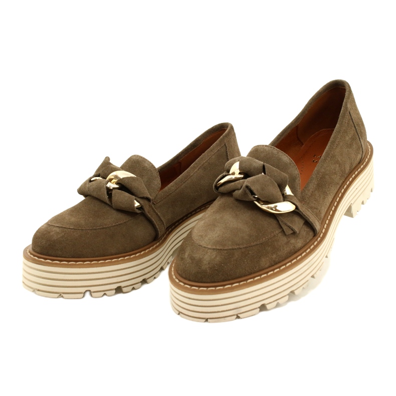 Naisten kengät koristeellisella koristeella Laura Messi 2523 vihreä 2