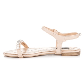 Vices Litteät sandaalit helmillä ruskea 1