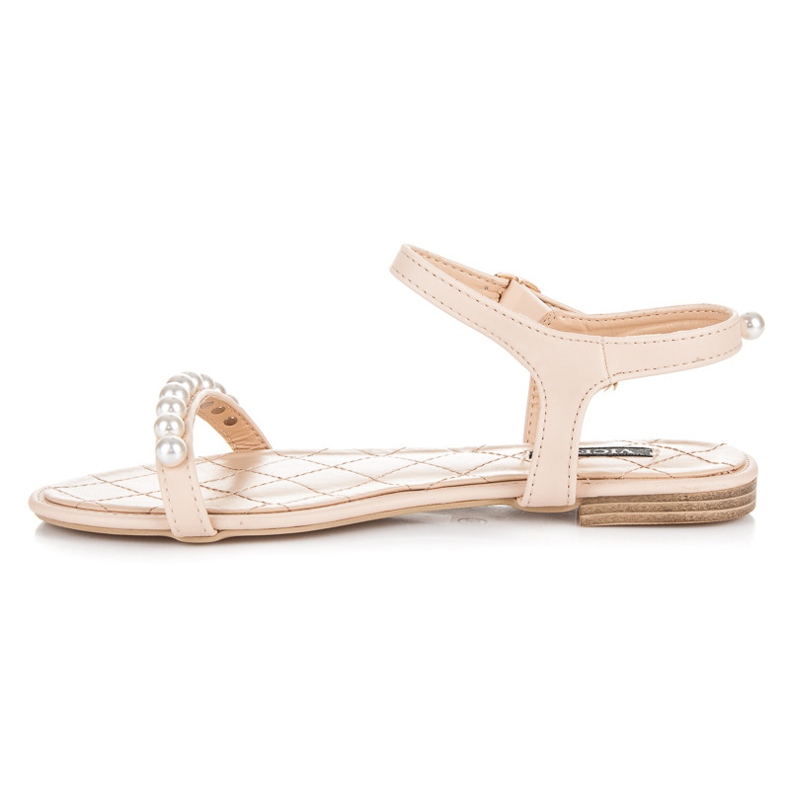 Vices Litteät sandaalit helmillä ruskea 1