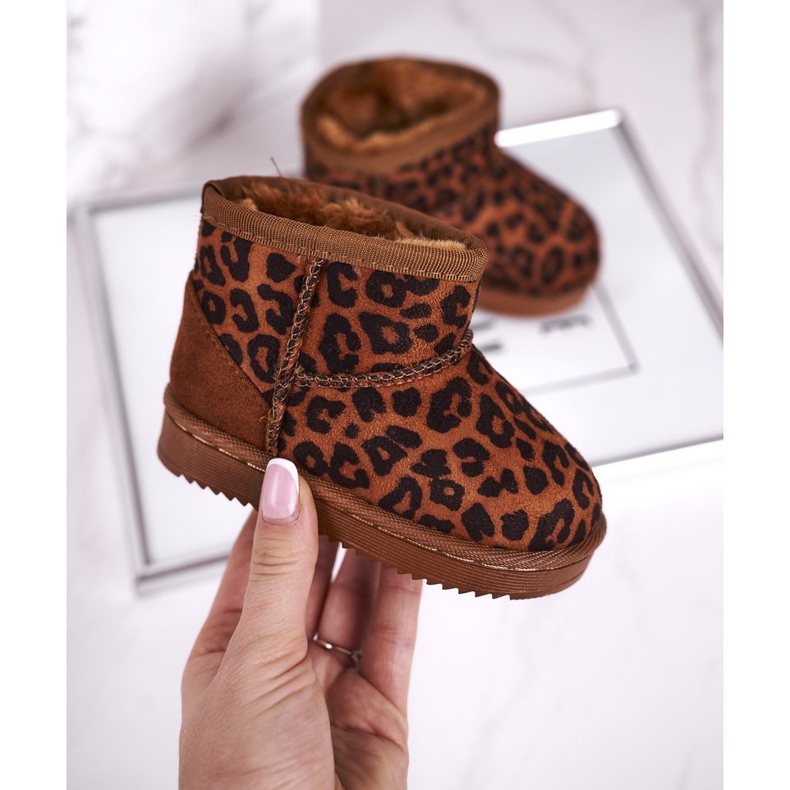 Lämpimät lasten nuorten lumisaappaat Pantherka Gooby ruskea 2