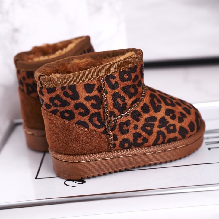 Lämpimät lasten nuorten lumisaappaat Pantherka Gooby ruskea 1